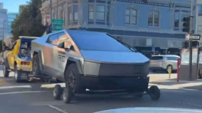Image for article titled Even A Tesla Cybertruck Prototype Can&#39;t Mess With San Francisco Parking Enforcement