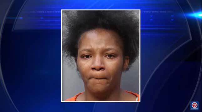 This is the mug shot of the mother who accidentally hit her own son with her car while trying to stop two kids from beating him up. You can tell she was/ is crying and looks very remorseful.