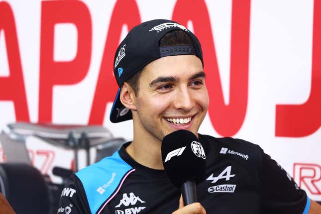 Esteban Ocon of France and Alpine F1 attends the Drivers Press Conference during previews ahead of the F1 Grand Prix of Japan at Suzuka International Racing Course on September 21, 2023 in Suzuka, Japan.